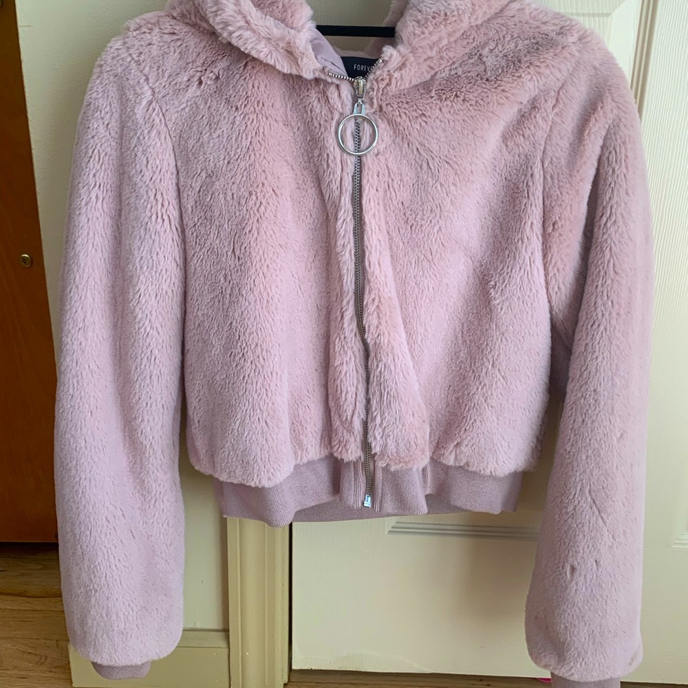 Faux Fur Cropped Jacket